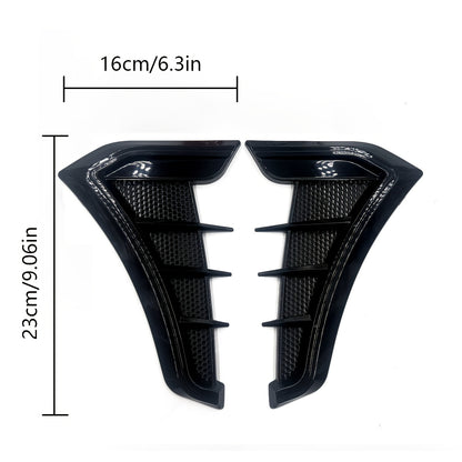 2pcs Car Shark Gills Fenders- Matte Black TPU Self-Adhesive Anti-Collision Protection, Suitable for Sedans, Trucks, SUVs, Aggressive Exterior Styling Accessories, Unique Car Decorations, Car Stickers, Exclusive for Truck Owners
