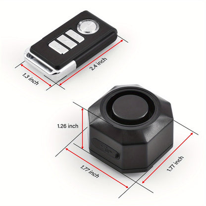 Bike Alarm Anti-Theft 110dB – USB Rechargeable Bicycle Alarm with Wireless Remote, Vibration Motion Sensor & 3 Volume Levels for Bicycle, Motorcycle, Scooter, Trailer & Car Security