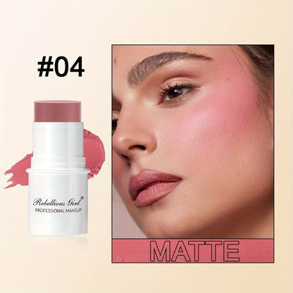 Contour Highlight Blush Stick Set 4-Piece with Professional Brush | Creamy Waterproof Cheek Sculpting Kit | Highlighter + Blush + Bronzer Sticks | Matte & Luminous Finish for All Skin Tones