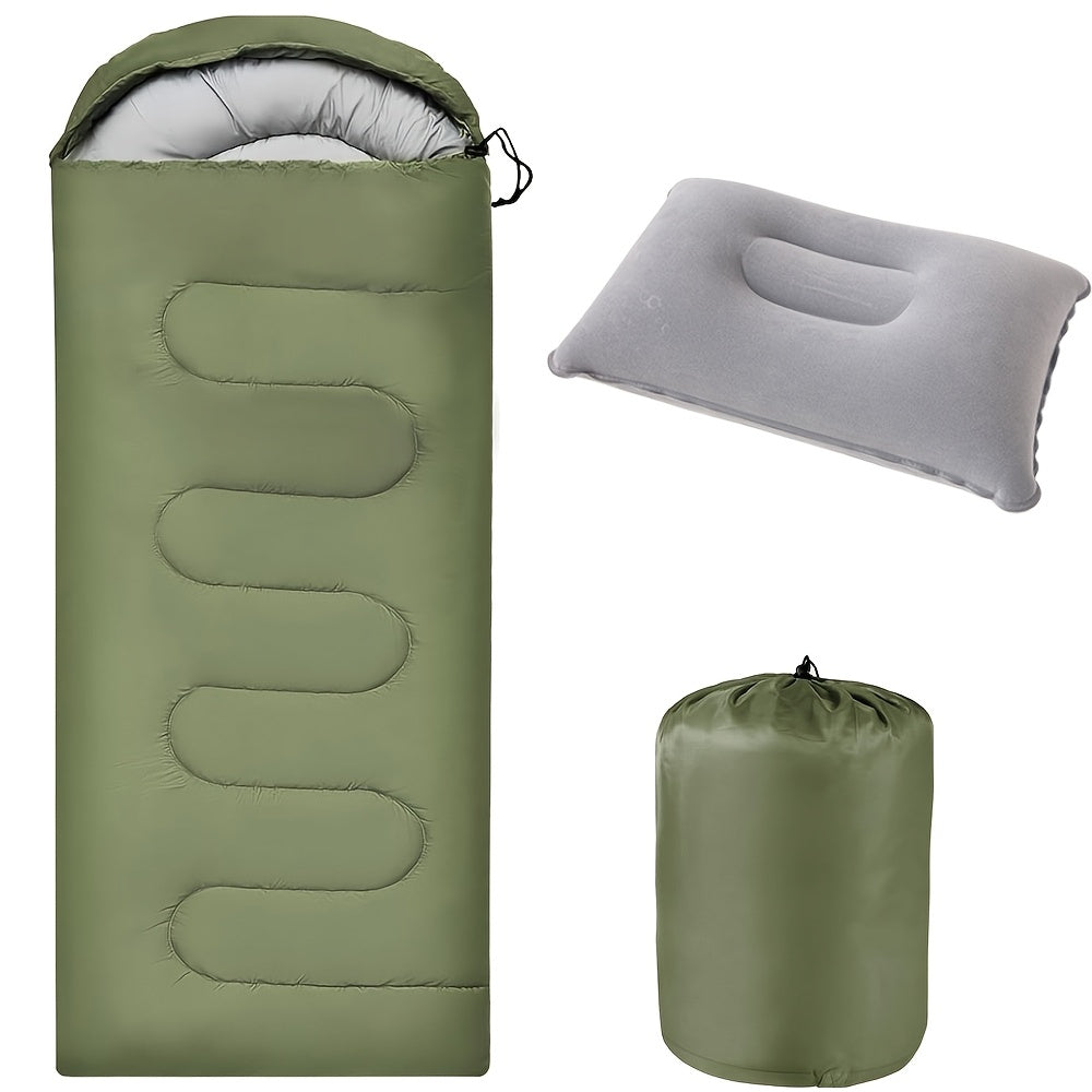 Lightweight Sleeping Bag for Backpacking Camping Hiking - 68°F Warm Weather Rating, Compression Bag Included, Outdoor Travel Hunting Sleep Bag for Adults