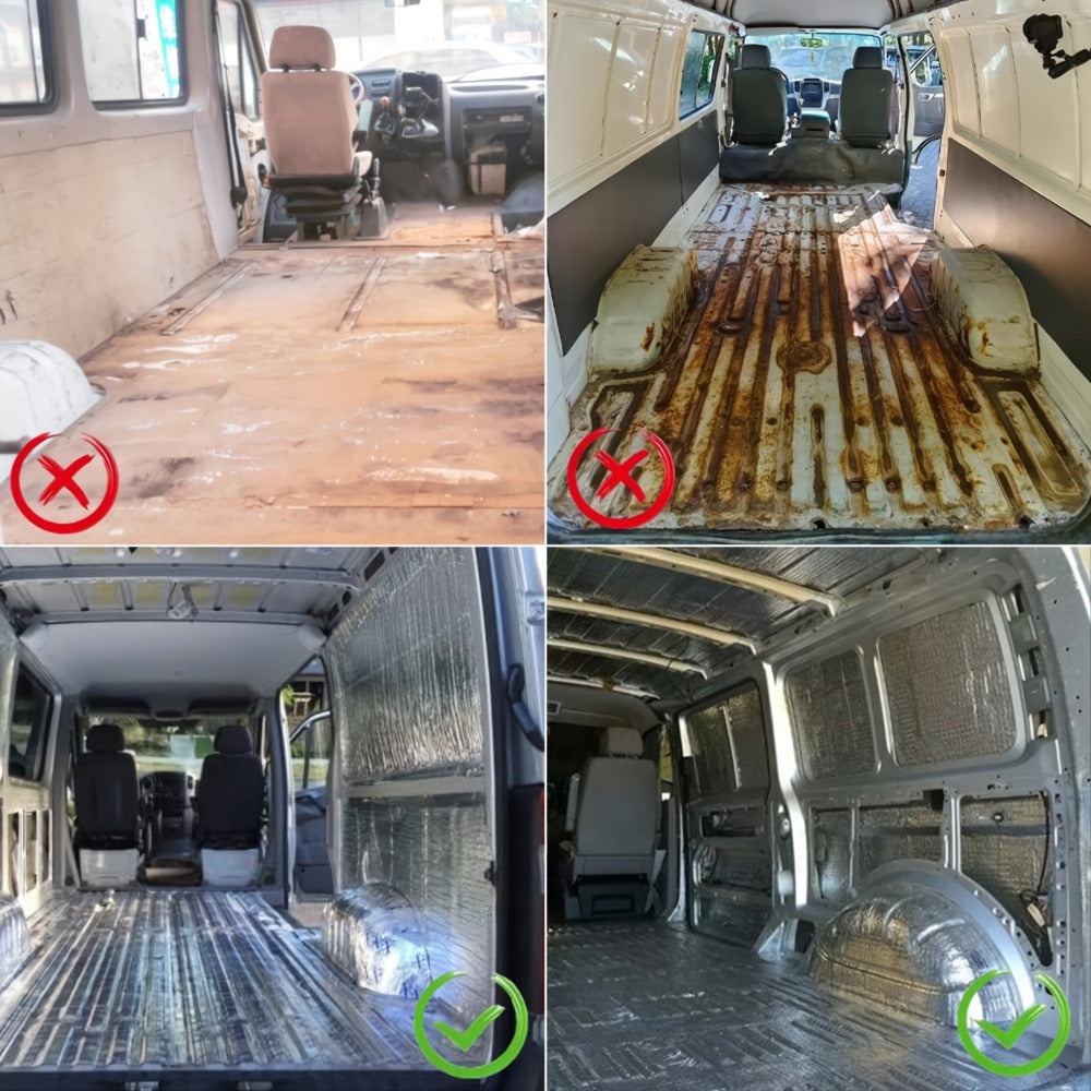 Sound Deadener Mat for Cars - Heat Shield & Noise Reduction Insulation with Self-Adhesive Backing, Reflective Aluminum Foil, Easy Cut & Install for Car Floor, Cab & Trunk (22 or 26 Sq Ft)
