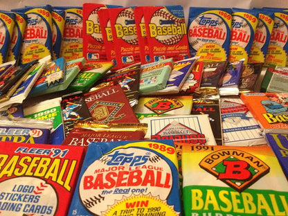 Vintage MLB Baseball Card Packs Lot 1980s 90s Unopened Unsearched 60 Cards 4-5 Packs Look for Hall of Famers Stars and Rookies Golden Era Baseball Card Collection Gift for New Collectors