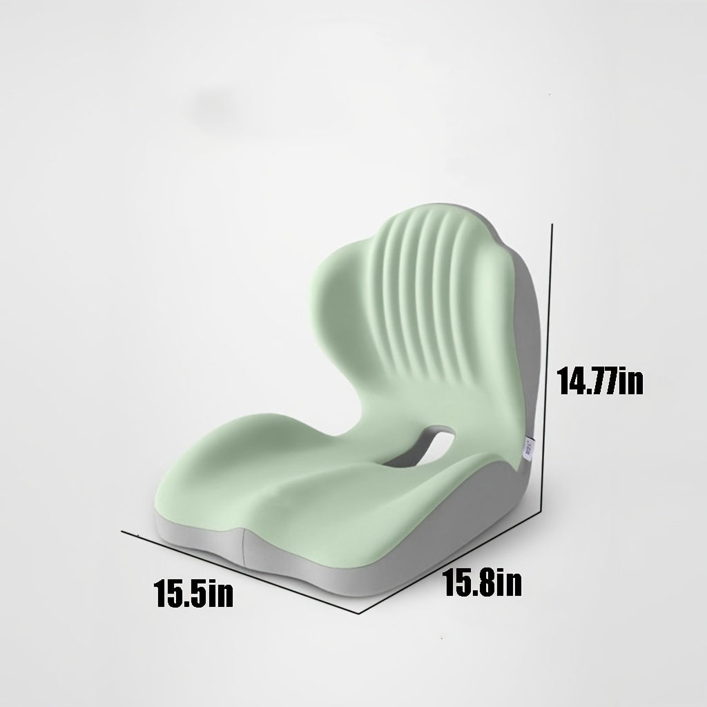 Hip & Lumbar Support Seat Cushion Ergonomic Memory Foam – Breathable High-Density Back Support Pillow for Office Chair, Car Seat & Long Sitting, Daily Use or Gift