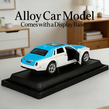 1:36 Scale Phantom Alloy Die-Cast Car Model with Openable Doors – Collectible Display Static Car Desktop Decoration – Birthday Christmas Gift for Car Enthusiasts Adults Boys