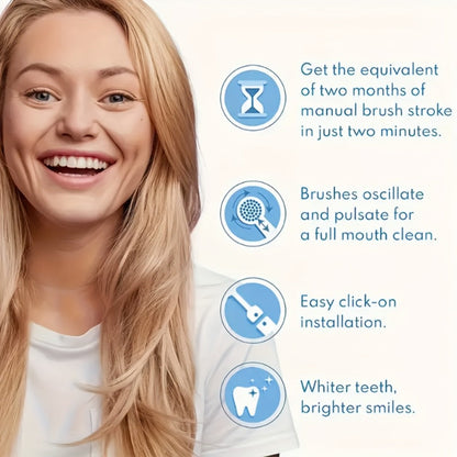 Electric Toothbrush with Smart Timer – Sonic Whitening, 3D Round Soft Bristle Head, IPX67 Waterproof, USB Rechargeable, 4 or 8 Brush Heads, Black White Pink for Adults, Couples & Families