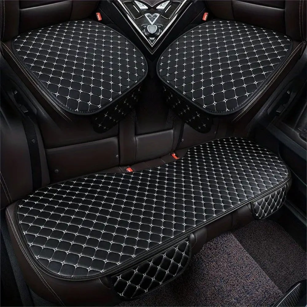 Car Back Seat Protector Waterproof, Universal Fit Anti-Stain Splash Guard Seat Cover for Car Interior, Durable Easy-Clean Rear Seat Cushion Liner in Black & Red