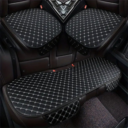 Car Back Seat Protector Waterproof, Universal Fit Anti-Stain Splash Guard Seat Cover for Car Interior, Durable Easy-Clean Rear Seat Cushion Liner in Black & Red