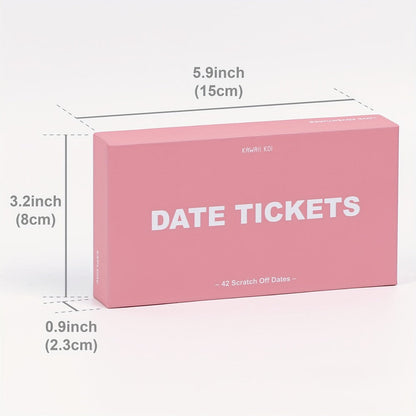 Date Night Scratch Off Cards for Couples 42pcs – Romantic Ideas Anytime Day & Night, 3 Color Tickets, Fun Couple Activity Game, Gift for Anniversary Birthday Valentine's Day Wedding