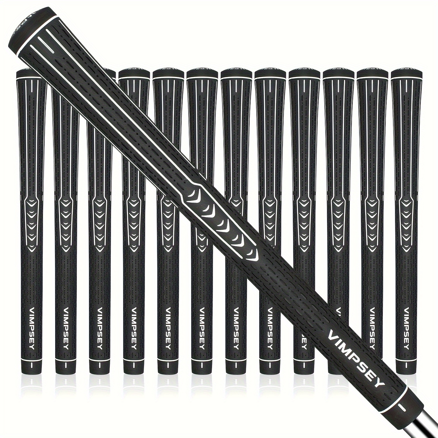 13-Piece Golf Grip Set Standard & Midsize - Rubber Non-Slip Golf Club Grips for Men Women, All Weather Control, Available in White Blue Red Silver | Replacement Golf Grips for Irons Drivers Putters
