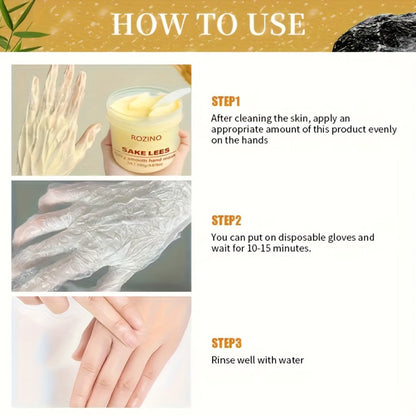 Hand Mask Cream 280g Moisturizing Brightening with Licorice & Distillers Grains – Deep Hydration for Dry Rough Peeling Hands, Hypoallergenic Anti-Aging Skin Care Treatment for Women