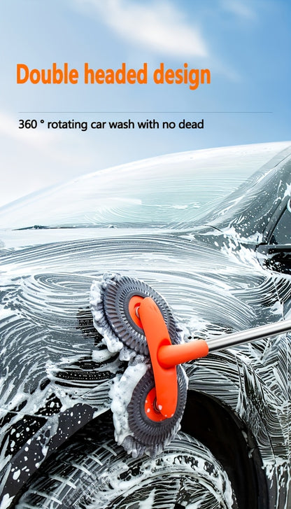 Car Wash Mop with Adjustable Handle – Microfiber Cleaning Brush for Cars & Trucks, Scratch-Free Detailing Tool