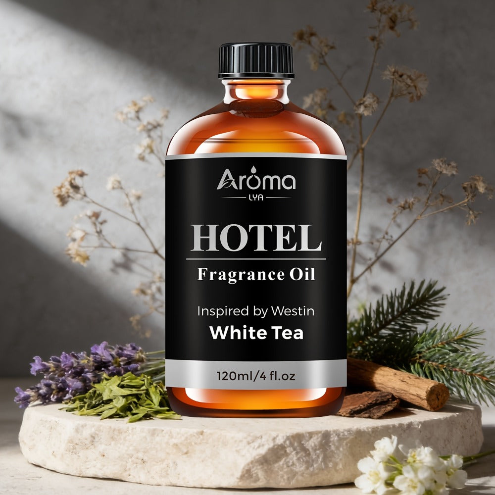 Hotel Fragrance Essential Oil 4oz/120ml – Luxury Scent for Diffuser, Humidifier, Candles & Perfume | White Tea, CapriBreeze, MINE, Beach Villas, R-C Hotel