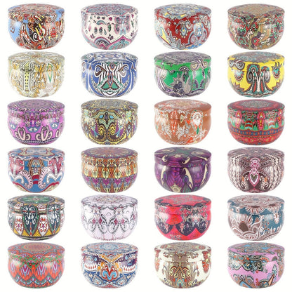 Scented Candles Gift Set 24 Pack Aromatherapy Soy Wax Candles with Lids Portable Travel Tin Can Candles for Home Spa Yoga Birthday Valentine's Day Mother's Day