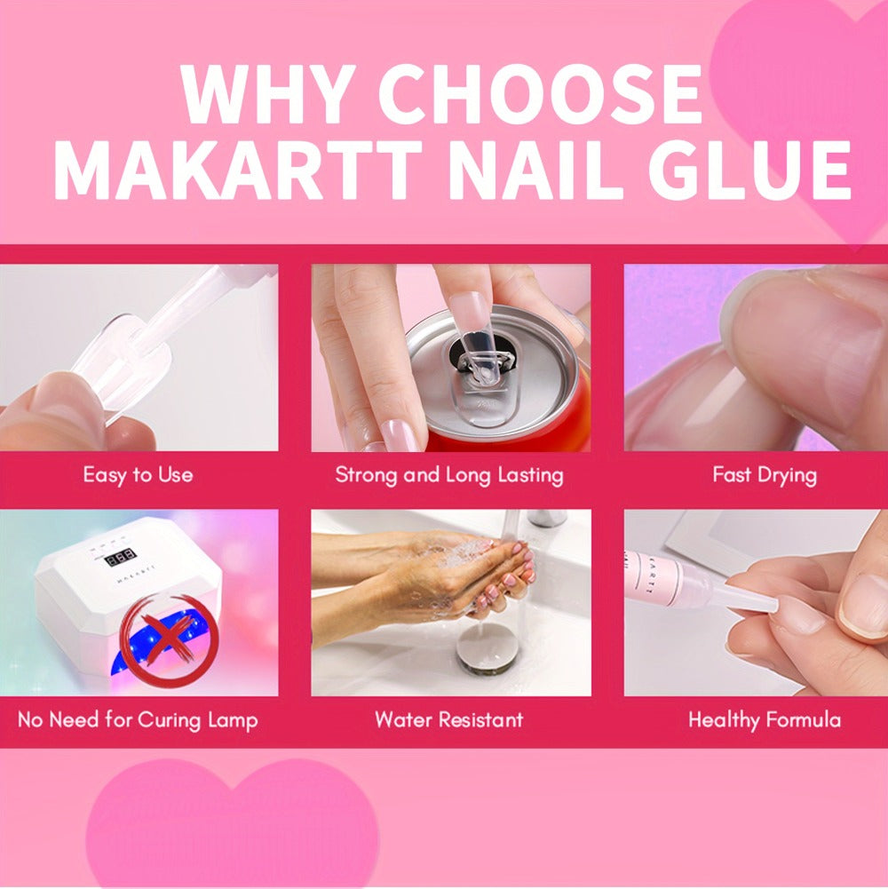 Acrylic Nail Glue Set 14 Pcs No Lamp Quick Dry Super Strong Bond — 12×2ml + 2×7ml Bulk Pack for Press On Nails, Fake Nails, Rhinestones & Nail Art Repair | Long-Lasting DIY & Salon Adhesive for Women