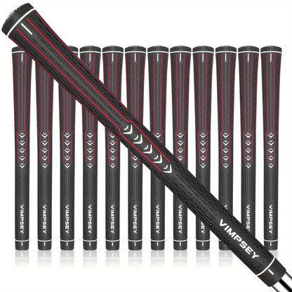 13-Piece Golf Grip Set Standard & Midsize - Rubber Non-Slip Golf Club Grips for Men Women, All Weather Control, Available in White Blue Red Silver | Replacement Golf Grips for Irons Drivers Putters