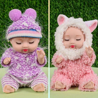 Mini Plush Dolls Set 8 Pack 4 Inch – Soft Stuffed Toy Figures with Colorful Plush Outfits & Hats, Cute Collectible Gift for Girls Toddlers Ages 3+, Birthday Party Favor Easter Stocking Stuffer