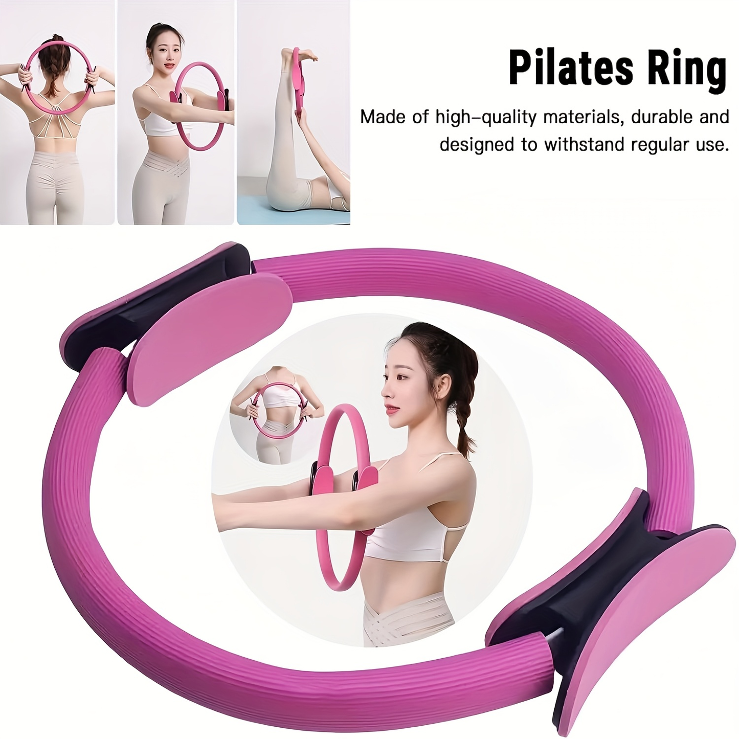 Yoga Fitness Set 11-Piece – Elastic & Resistance Bands, Yoga Ball, Stretching Band & Pilates Abdominal Hip Training Kit for Women Home Workout