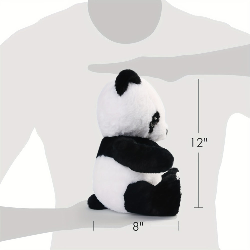 Light Up Panda Stuffed Animal Plush Toy 8 & 12 Inch with LED Glow | Cute Panda Bear Hugging Toy | Birthday Christmas Gift for Kids Boys Girls Home Decor