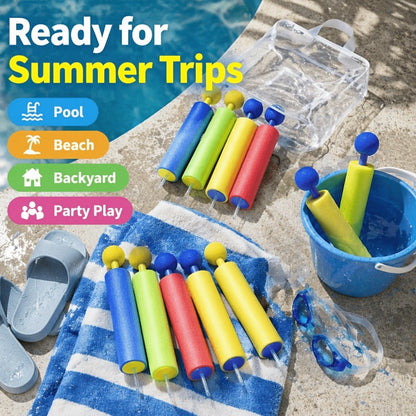 Squirt Water Gun Bulk Pack 6/12/18 Pack for Kids - Colorful Foam Shaft Water Soaker Blaster, Pool Beach Backyard Summer Party Outdoor Water Fight Toy Set Party Favor