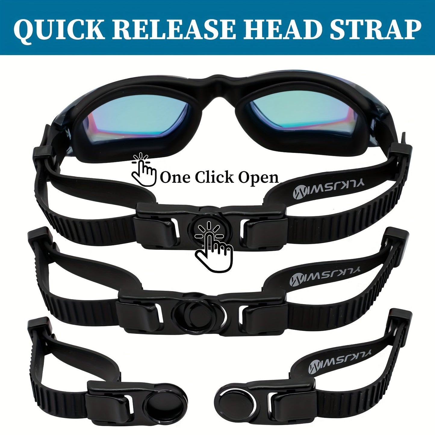 Anti-Fog Swim Goggles 2 Pack for Adults & Youth – Professional Mirrored Pool Goggles with UV Protection, No-Leak Wide View Lens, Adjustable Strap for Men Women Kids Swimmers