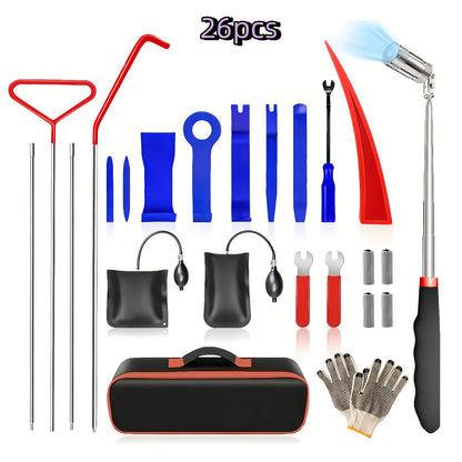 Air Wedge Pump Emergency Car Open Unlock Tool Auto Window Door Open Fixing Gripper Tools Long Grabber Hooking Key Lost Hand Tools, Without Battery