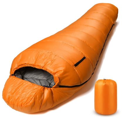 Mummy Sleeping Bag 15°F & 32°F - 3-4 Season Cold Weather Sleeping Bag for Adults, Ripstop Polyester Lining, Anti-Snag Zipper, Warm Washable Camping Sleeping Bag for Hiking, Backpacking & Outdoor