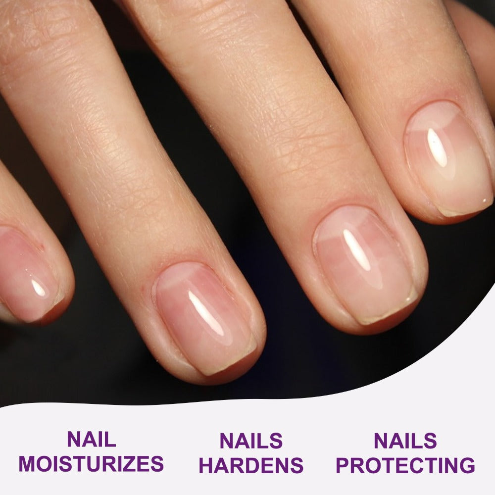 Nail Strengthening Polish 10ml Glycerin & Hyaluronic Acid Formaldehyde-Free — Hardener Treatment for Thin Brittle Weak Nails Fast Results, Light Beige Sheer Base Coat for Fingernails Toenails Women
