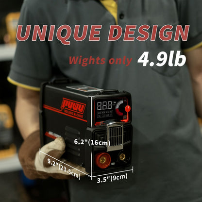 135A 110V MMA Arc Welder Stick Lift TIG 2-in-1 DC Inverter Welder LCD Digital Display Hot Start Thermal Protection Portable Welding Machine