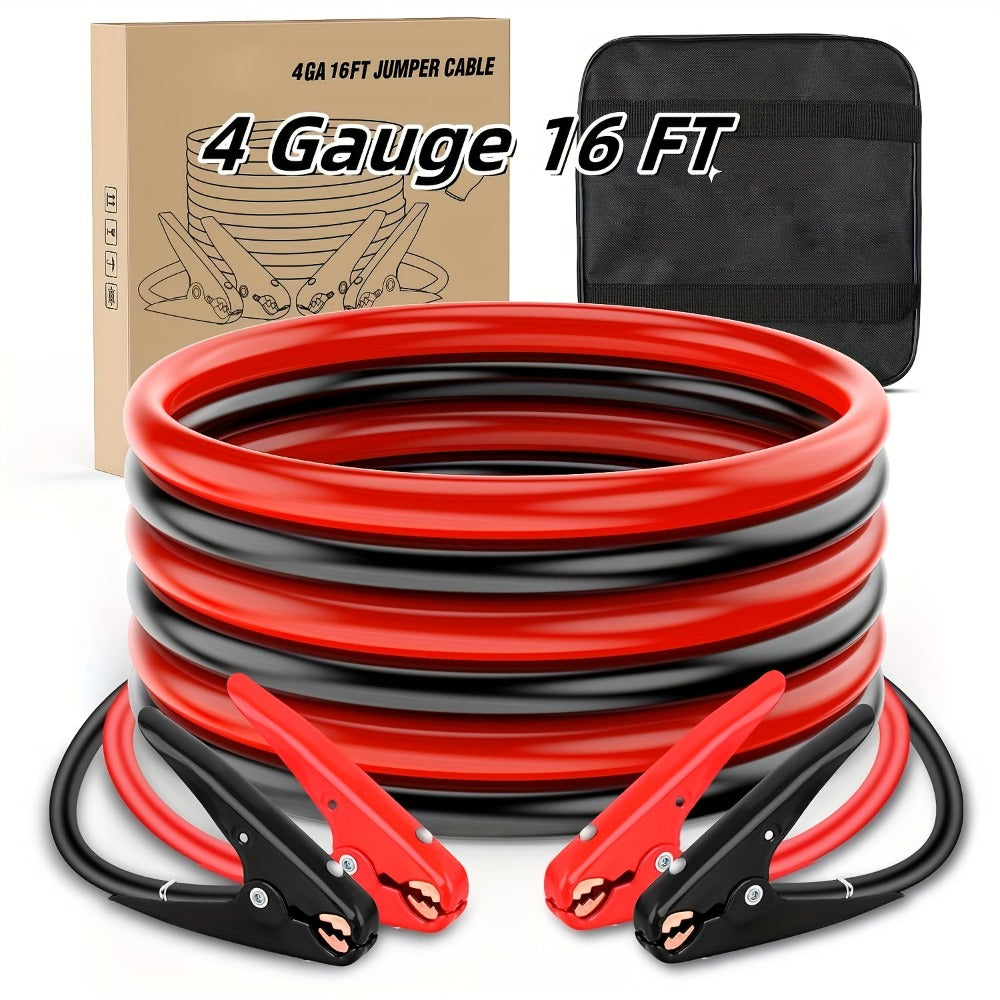Heavy Duty Jumper Cables 600A CCA – Thickened Booster Cables with Carrying Bag for Pickup Truck, RV, Van & SUV, Jump Start Battery Kit for Large Engine Vehicles