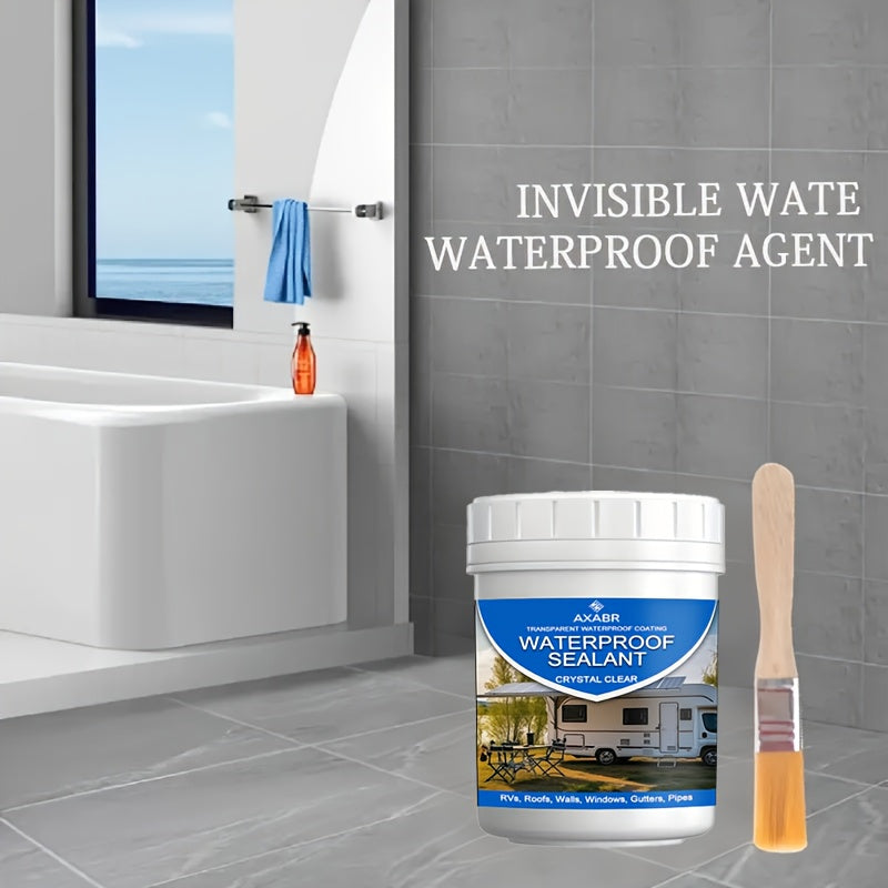 Fast-Drying Transparent Waterproof Sealant - Clear Leak Repair Glue Suitable for RV, Boat, Pipes, Walls, Roofs, Shingles, Tiles - Emergency Leak Fix, Multi-Surface Adhesive, Indoor/Outdoor Use, Quick-Dry Clear Sealant