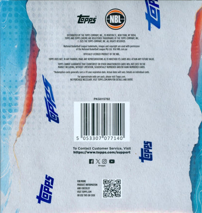 Topps Chrome NBL Basketball Mega Box 2024-25 – Factory Sealed 60 Cards 10 Packs, Refractors & Autographs, Collector Gift for NBL Fans & Basketball Card Collectors