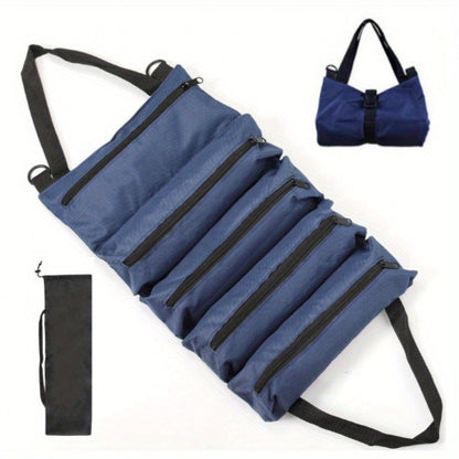 Collapsible Tool Bag Organizer for Hardware Storage | Foldable Tool Kit Bag for Carpentry Electricians Automotive Repairs Outdoor | Portable Buggy Bag Easy Transport
