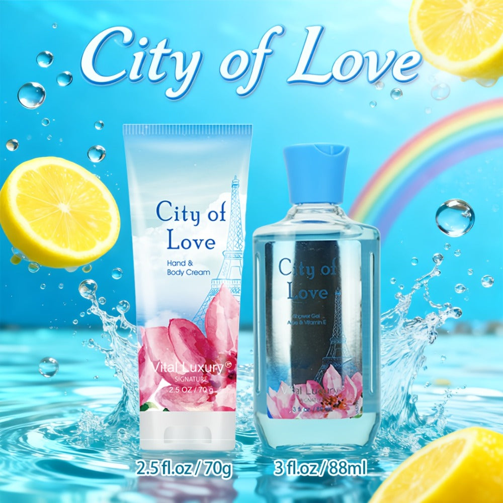 Bath & Body Gift Set 2-Piece Bath Salt Shower Gel & Body Lotion — Home Spa 5 Fragrances Travel Size 88ml+70g | Scented Moisturizing Set for Women & Men | Birthday Christmas Holiday Gift