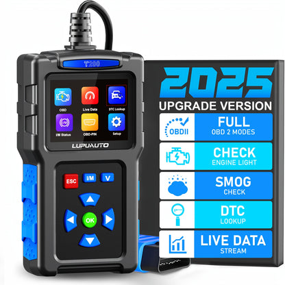 OBD2 Scanner Diagnostic Tool, OBD II Clear Reset Engine Error Code Professional Code Reader Diagnostic Scan Tools, Mode 6, Mode 8 & One-Click I/M, Plug & Play(Without Battery)Diagnostic Scanner For DIYers, OBD II Scanner For All OBDII Car Since 1996