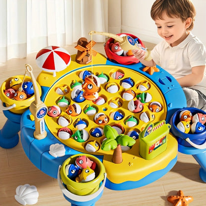 Magnetic Fishing Game for Kids 66 Pieces – Ocean Fishing Toy Set with Rods for Toddlers Ages 3 4 5 6, 1-8 Players, Birthday Gift for Boys & Girls