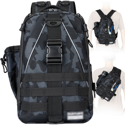 Waterproof Fishing Backpack Tackle Sling Bag – Rod Holder Daypack for Shore, Kayak & Fly Fishing | Men Women Outdoor Gear