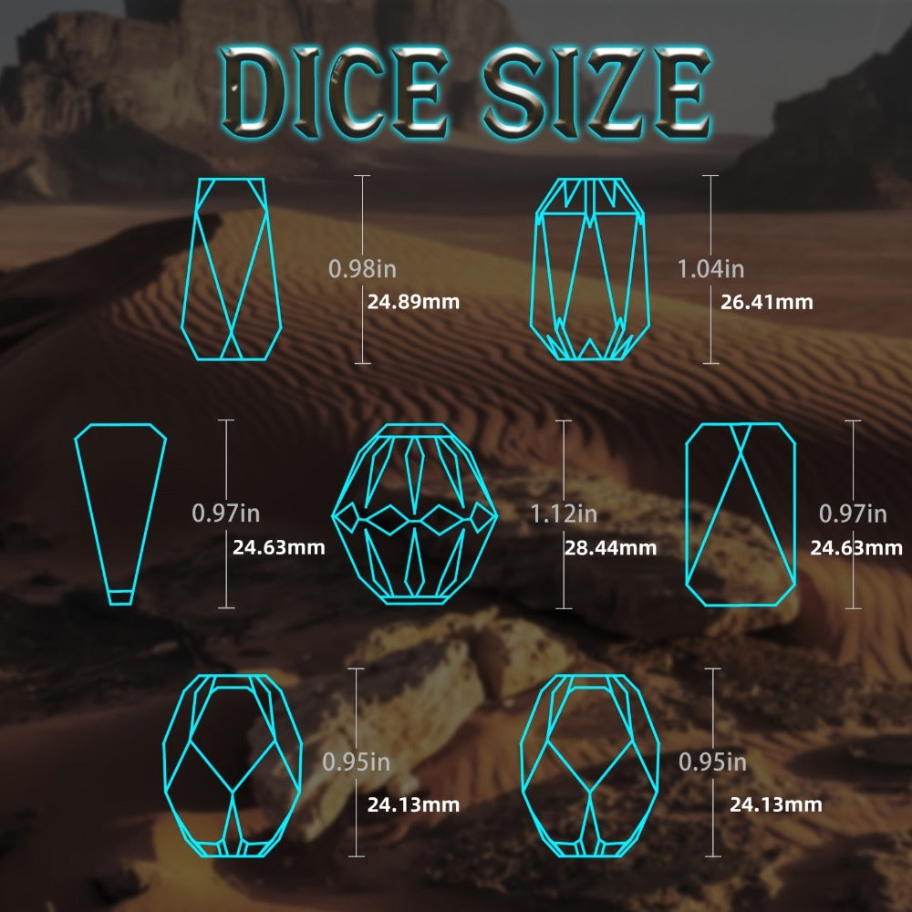 Metal DnD Dice Set 7pcs Glow in the Dark – Stonehenge Zinc Alloy Polyhedral Dice with Display Box, D4 D6 D8 D10 D12 D20 for D&D RPG Tabletop Games, Unique Gamer Gift Blue