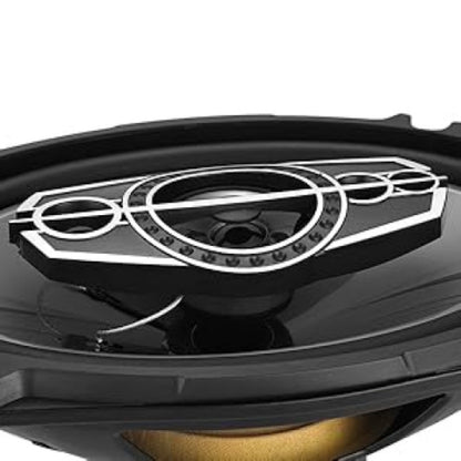 6x9 Inch 5-Way Coaxial Car Speakers Pair – 1000W Peak 120W RMS 4 Ohm with PEI Dome Tweeters, Full Range Stereo Audio, Easy Drop-In Replacement for Cars & Trucks