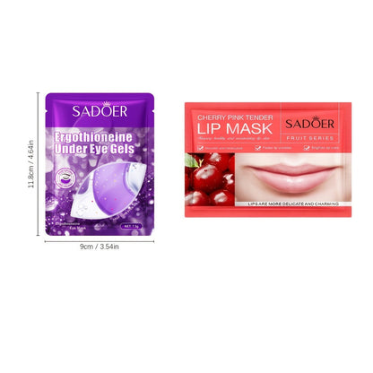 Lip & Under Eye Mask Travel Set 62 Pieces – Moisturizing Non-Greasy Lip Mask & Eye Patch Kit, Hydrating Autumn Winter Skincare for Dry Skin, Lightweight Travel Must-Have Gift for Women