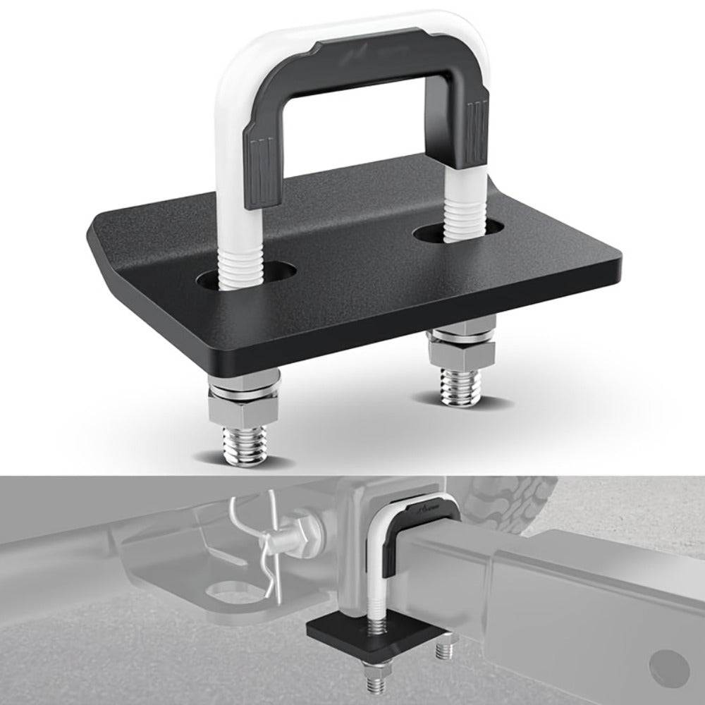 Trailer Hitch Tightener Anti Rattle Stabilizer 2 Inch Heavy Duty Steel U-Bolt with Rubber Cover Hitch Mount Wobble Eliminator for 2" Receiver - Multiple Colors