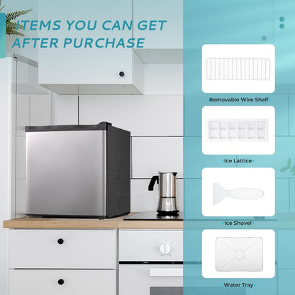 Mini Fridge with Freezer 1.7/3.5 Cu.Ft - Compact Refrigerator with Adjustable Thermostat, Energy Saving, Quiet 38dB, Perfect for Dorm, Bedroom, Apartment, Office & Home Use