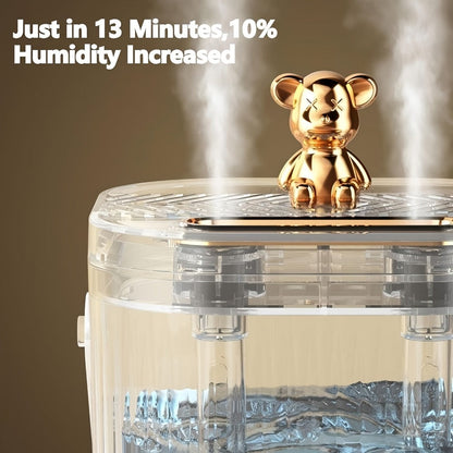 Cool Mist Humidifier for Bedroom & Large Room – 2L Top-Fill, 40-Hour Runtime, 26dB Ultra-Quiet, Auto Shut-Off, Easy to Clean, Whole House Humidifier for Plants, Baby Room & Home, White & Green