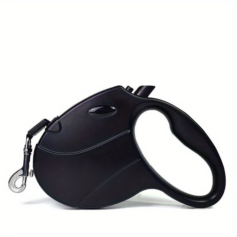 LED Retractable Dog Leash 16 Feet with Built-In Lights for Night Walks - Adjustable Durable PVC Traction Line for Small & Medium Dogs, Available with or without Light in Black Pink Red