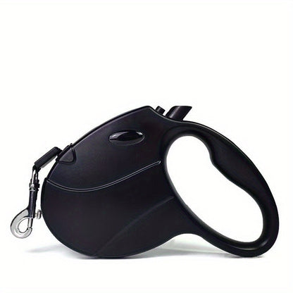 LED Retractable Dog Leash 16 Feet with Built-In Lights for Night Walks - Adjustable Durable PVC Traction Line for Small & Medium Dogs, Available with or without Light in Black Pink Red