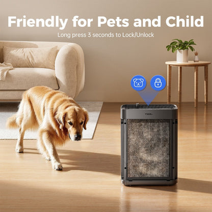 H13 HEPA Air Purifier for Large Room Up to 2500 Sq Ft | Double-Sided Washable Filter, PM2.5 Sensor, 22dB Ultra-Quiet | Air Cleaner for Dust, Pets, Smoke & Pollen | Bedroom & Home | White & Grey