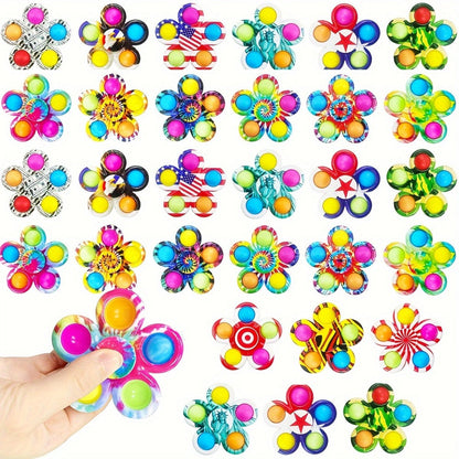 Sensory Fidget Spinners Bulk 30 Pack – Stress Relief Spinner Toys for Kids ADHD Anxiety Focus Party Favors Classroom Prizes Goodie Bag Fillers Birthday Gifts Girls Boys