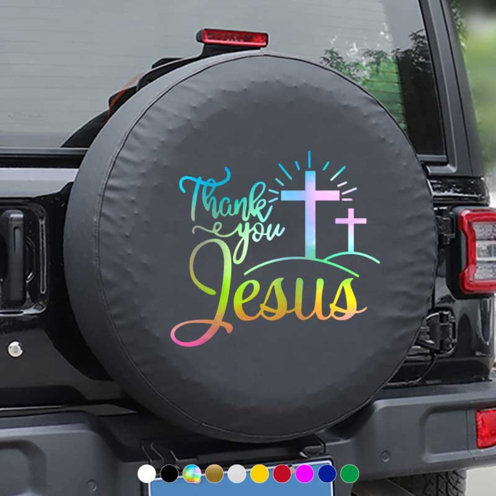 Christian God Car Stickers 4pcs – Waterproof Vinyl Bumper Decals for Cars, Laptops, Water Bottles, Motorcycles & Windows, Faith Cross Religious Sticker Set, Multi-Color Options