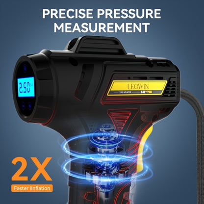 Portable Tire Inflator Air Compressor 150 PSI Cordless with Auto-Shutoff Digital Pressure Gauge LED Light Wireless USB Charging for Car Motorcycle Bike Ball