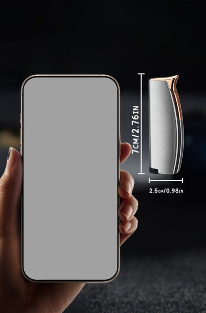 Windproof Lighter 2-Pack – Slim Portable Pocket Lighter with Mirror Finish, Refillable Butane Flame, Fashionable Gift for Men & Women, Available in 8 Colors (Red, Black, White, Silver, Pink, Blue, Yellow, Green)