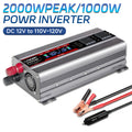 LVYUAN Car Power Inverter 2000W(Peak)1000W 12V to 110V DC to AC with 4 US Sockets, LCD Display, USB Ports for Car, Home, Outdoor, Camping Red